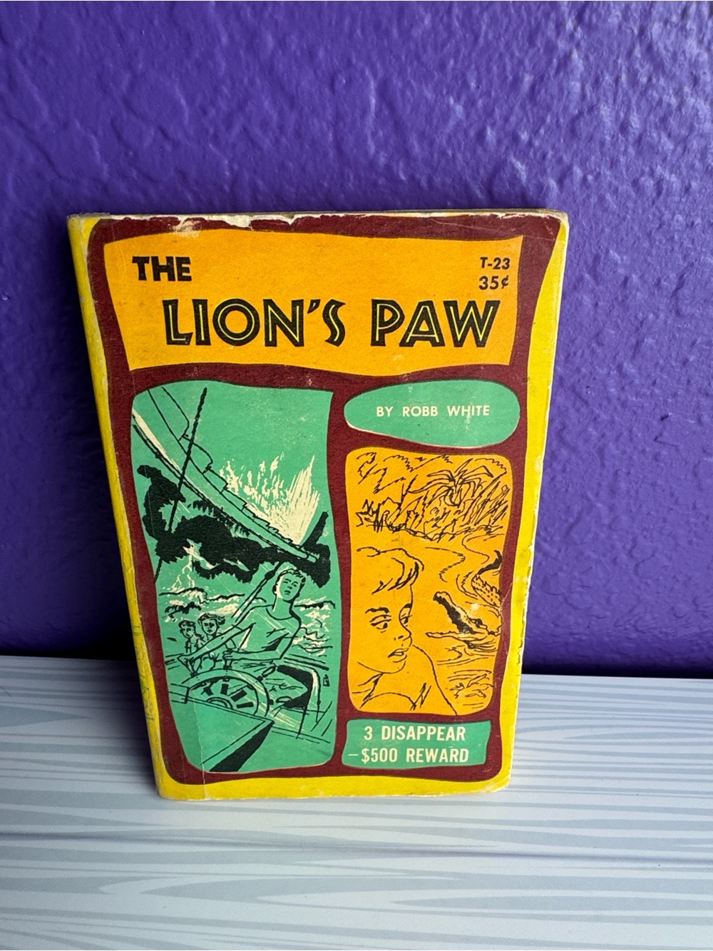 Vintage The Lion's Paw Robb White Scholastic T-23 1962 Paperback Retro Book